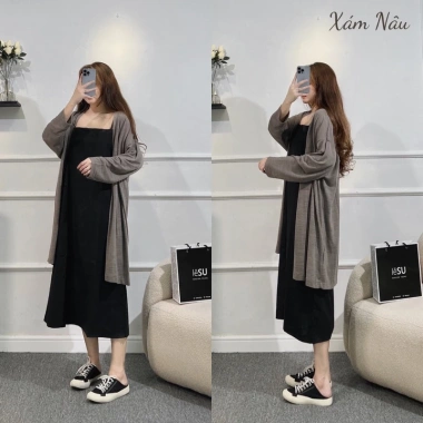 Áo khoác cardigan dài dáng thời trang Ảnh tự chụp, giảm còn 217k 11