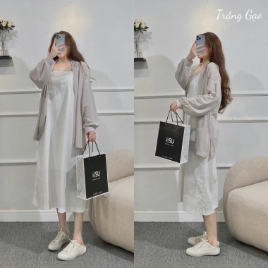 Áo khoác cardigan dài dáng thời trang Ảnh tự chụp, giảm còn 217k 15