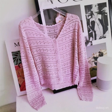 Áo khoác cardigan dài tay cắt ngắn lụa lạnh nhẹ, bảo vệ nắng mùa hè cho nữ 7