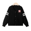 Áo khoác Cardigan dệt kim bé gái Preppy, áo len trẻ em in hoa – giá 250k 8