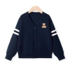 Áo khoác cardigan dệt kim bé gái Preppy dài tay, áo len trẻ em in hình gấu - Giá ưu đãi 235k 2