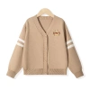 Áo khoác cardigan dệt kim bé gái Preppy dài tay, áo len trẻ em in hình gấu - Giá ưu đãi 235k 5