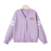 Áo khoác cardigan dệt kim bé gái Preppy dài tay, áo len trẻ em in hình gấu - Giá ưu đãi 235k 6