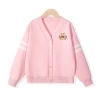 Áo khoác cardigan dệt kim bé gái Preppy dài tay, áo len trẻ em in hình gấu - Giá ưu đãi 235k 8