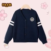 Áo khoác Cardigan dệt kim bé gái Preppy dài tay in hình gấu - Giá ưu đãi 250k