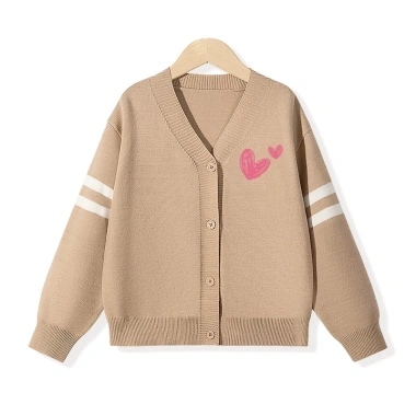 Áo khoác Cardigan dệt kim bé gái Preppy dài tay in trái tim - Giá ưu đãi 240.000₫ 9 Áo khoác Cardigan dệt kim bé gái Preppy dài tay in trái tim - Giá ưu đãi 240.000₫ 9