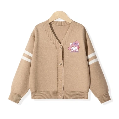 Áo khoác Cardigan dệt kim bé gái Preppy - In hình trái tim, ấm áp, giá 250k
