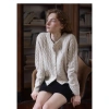 Áo Khoác Cardigan Dệt Kim Cổ Tròn Đan - Phong Cách Mới 2.024, Giá 161.081 VNĐ 3