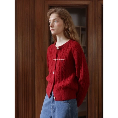 Áo Khoác Cardigan Dệt Kim Cổ Tròn Đan - Phong Cách Mới 2.024, Giá 161.081 VNĐ 5 Áo Khoác Cardigan Dệt Kim Cổ Tròn Đan - Phong Cách Mới 2.024, Giá 161.081 VNĐ 5