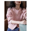 Áo Khoác Cardigan Dệt Kim Cổ Tròn Đan - Phong Cách Mới 2.024, Giá 161.081 VNĐ 8