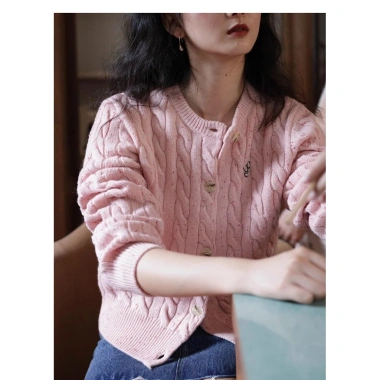 Áo Khoác Cardigan Dệt Kim Cổ Tròn Đan - Phong Cách Mới 2.024, Giá 161.081 VNĐ