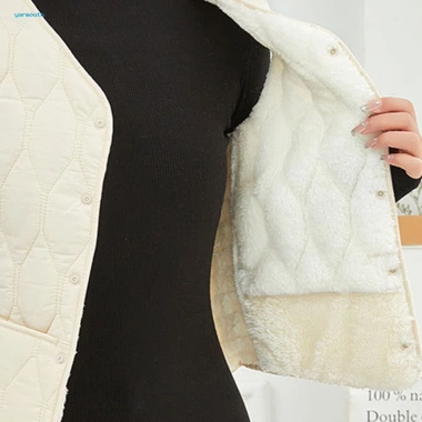 Áo khoác cardigan không tay nữ nhẹ, ấm áp, túi tiện lợi, phong cách châu Á mùa đông