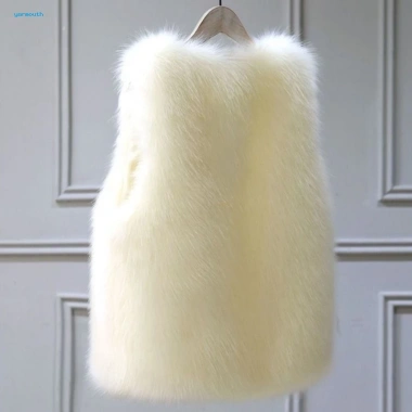 Áo khoác cardigan không tay phủ lông nhân tạo ấm áp mùa đông cho nữ - 389.444₫