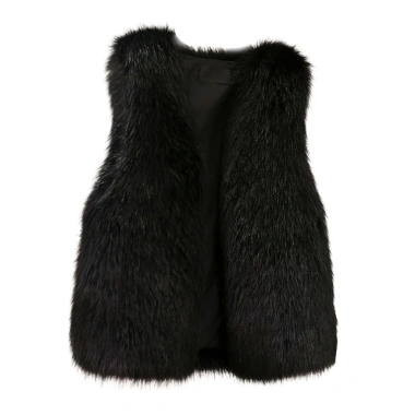 Áo khoác cardigan không tay phủ lông nhân tạo ấm áp mùa đông cho nữ - 389.444₫