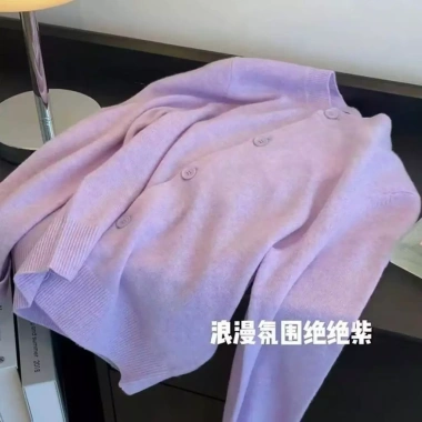 Áo khoác cardigan len dài tay thu đông, cổ tròn, khuy trơn, đa màu - 149.000₫ SP396 8