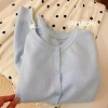 Áo khoác cardigan len dài tay thu đông cổ tròn khuy trơn - Nhiều màu, giảm giá 149k 2