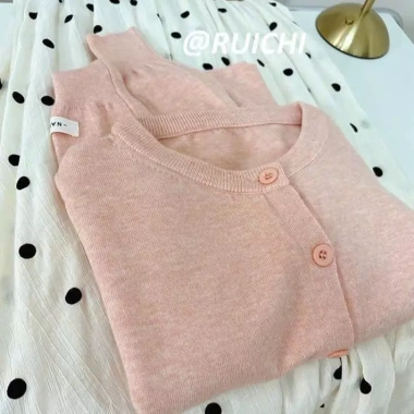 Áo khoác cardigan len dài tay thu đông cổ tròn khuy trơn - Nhiều màu, giảm giá 149k