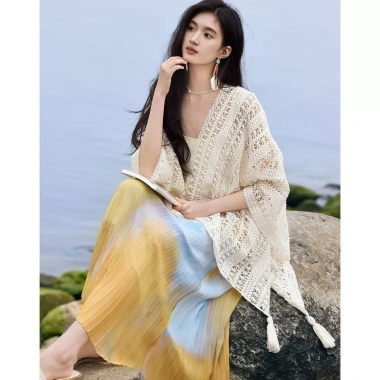 Áo Khoác Cardigan Ren Dệt Kim Dáng Rộng Vintage, Mỏng Mềm, Dễ Phối – 82.000₫ (Giảm 21%)