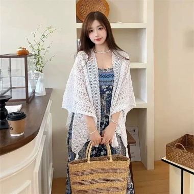 Áo Khoác Cardigan Ren Dệt Kim Dáng Rộng Vintage, Mỏng Mềm, Dễ Phối – 82.000₫ (Giảm 21%)