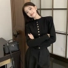 Áo khoác cardigan tay dài croptop basic khuy mạ đồng sang chảnh NGOMINH SP221 2