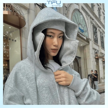 Áo khoác chống nắng Balaclava Ninja hai mũ nỉ bông dày, đa màu - Giá 170.655 VND 2