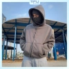 Áo khoác chống nắng Balaclava Ninja hai mũ nỉ bông dày, đa màu - Giá 170.655 VND 5