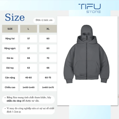 Áo khoác chống nắng Balaclava Ninja hai mũ nỉ bông dày, đa màu - Giá 170.655 VND 9