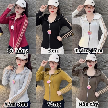 Áo khoác chống nắng Borip BB3 thun, vải mỏng nhẹ, form ôm, 4 túi, freesize - 220k 7