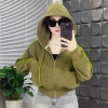 Áo khoác chống nắng mảnh gân NGTS, túi sườn, chạy sọc nhung, gân tăm, freesize 40-60kg - 210.000 6