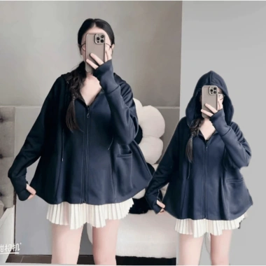 Áo khoác chống nắng Umi cotton dày mịn, form xoè rộng cánh dơi, có túi, UV 6 Áo khoác chống nắng Umi cotton dày mịn, form xoè rộng cánh dơi, có túi, UV 6
