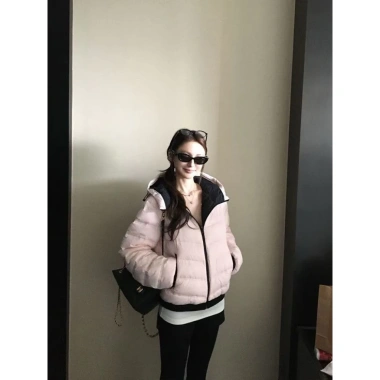 Áo khoác cotton dày mũ trùm đầu Hàn Quốc cho nữ mùa đông, ấm cao cấp, giá 450k 6