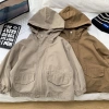 Áo khoác cotton mũ trùm đầu cho bé trai 2-6 tuổi mùa thu, thoáng khí, phong cách nhiệt đới, mát mẻ, thân thiện môi trường 7