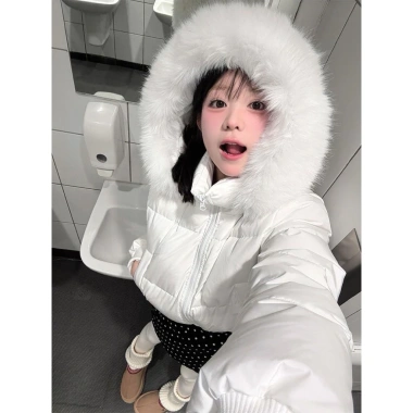 Áo khoác cotton ôm dáng sẵn nâu retro trẻ trung mùa đông ấm áp - Giá chỉ 250.000đ