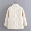Áo khoác cotton rộng họa tiết hoa chống gió cổ đứng - thời trang mùa đông nữ 2