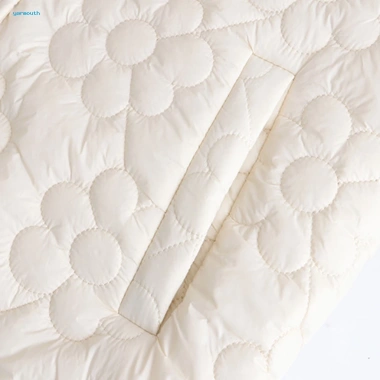 Áo khoác cotton rộng họa tiết hoa chống gió cổ đứng - thời trang mùa đông nữ 5