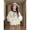 Áo khoác cotton thắt nơ nữ mùa đông, chấm bi rộng rãi, đa năng, giảm còn 250k 2