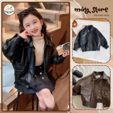 Áo khoác da bé mềm mịn không bong tróc - Thời trang bé trai & bé gái, giảm còn 153.750₫ 2