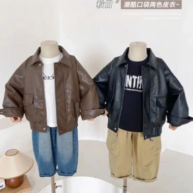 Áo khoác da bé mềm mịn không bong tróc - Thời trang bé trai & bé gái, giảm còn 153.750₫ 3