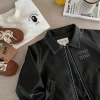 Áo khoác da bé trai mỏng PU thời trang, thoáng khí, nhẹ, đa năng mọi mùa, unisex 9