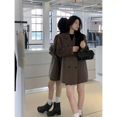 Áo Khoác Dạ Blazer Tweed Nữ Dài - Đi Làm & Đà Lạt Thu Đông CHALI AD2.475 434k 3