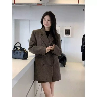 Áo Khoác Dạ Blazer Tweed Nữ Dài - Đi Làm & Đà Lạt Thu Đông CHALI AD2.475 434k 5