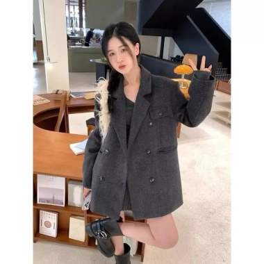 Áo Khoác Dạ Blazer Tweed Nữ Dài - Đi Làm & Đà Lạt Thu Đông CHALI AD2.475 434k 8