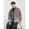 Áo khoác dạ bomber nam YIZHI 2.025 S/S - Cổ caro cao cấp, form rộng streetwear