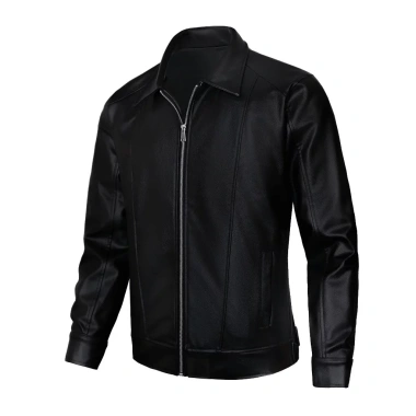 Áo khoác da cổ bẻ nam LADOS-22.119 da PU lót lông nhập khẩu, phong cách cool ngầu, giá 417.000đ