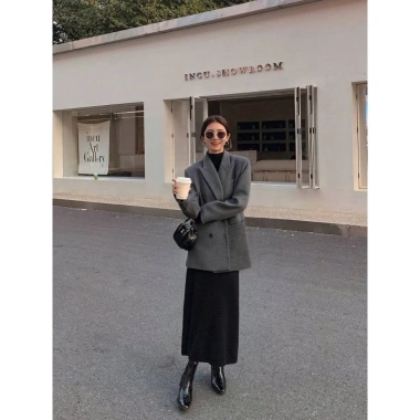 Áo khoác dạ dài form rộng Hàn Quốc - Blazer nữ tweed Lee AD2.495 thu đông giá 539k 3 Áo khoác dạ dài form rộng Hàn Quốc - Blazer nữ tweed Lee AD2.495 thu đông giá 539k 3