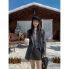 Áo khoác dạ dài form rộng Hàn Quốc - Blazer nữ tweed Lee AD2.495 thu đông giá 539k 5