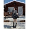 Áo khoác dạ dài form rộng Hàn Quốc - Blazer nữ tweed Lee AD2.495 thu đông giá 539k 6