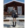 Áo khoác dạ dài form rộng Hàn Quốc - Blazer nữ tweed Lee AD2.495 thu đông giá 539k 9