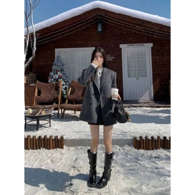 Áo khoác dạ dài form rộng Hàn Quốc - Blazer nữ tweed Lee AD2.495 thu đông giá 539k 9 Áo khoác dạ dài form rộng Hàn Quốc - Blazer nữ tweed Lee AD2.495 thu đông giá 539k 9
