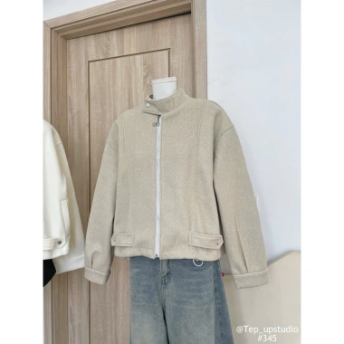Áo khoác dạ ép khuy cổ AKDEKC - ấm áp, thời trang, giảm 20% còn 350.000₫ 10